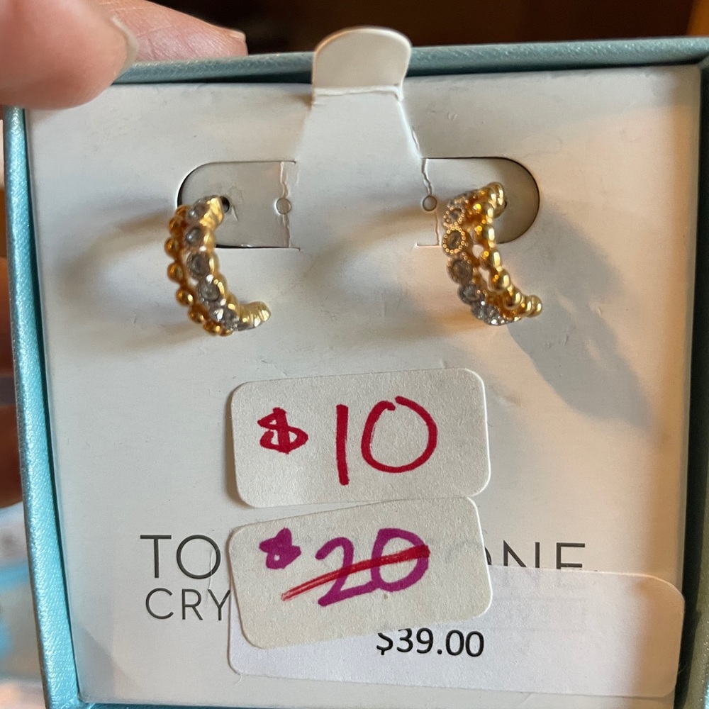 Silver & Gold mini hoop earrings